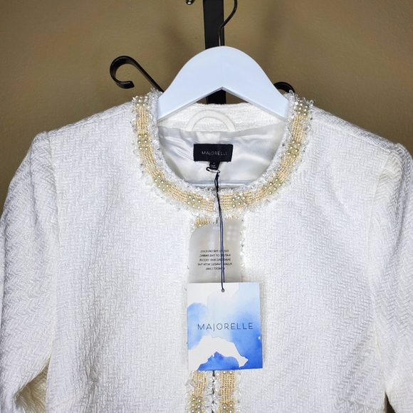 NWT Majorelle Cropped Jacket, White, XS - Picture 5 of 8